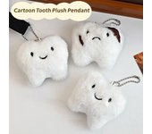 Lindo juguete de peluche con forma de diente, colgante de muelas del juicio de dibujos animados, muñeco de peluche suave, llavero para coche, mochila, bolsa, decoración A2