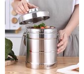 Olla de vacío de acero inoxidable con doble aislamiento, lonchera portátil china sellada para estudiantes, lonchera de gran capacidad