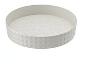Estante de especias para almacenamiento de cocina, bandeja organizadora de mesa giratoria de 360 ​​grados, estante para botellas de condimentos, plato, organizador de cosméticos, 1 ud. blanco