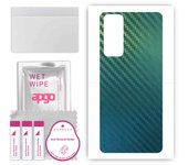 apgo Protective Skin Sticker for the back compatible with Vivo Y70, Wrap Film, Foil, Vinyl - Pattern Carbon Chameleon CAKA1