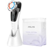 Masajeador facial ANLAN EMS Care LED Light Facial Massager Care Lift Ion Pore Masajeador facial casero 150 piezas Caliente/Frío Caliente/Frío 8 en 1 Ojos/Boca color rosa