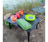 Mesa de camping plegable portátil con patas extensibles para pesca al aire libre, picnic, barbacoa, mesa de cebo plegable para acampar