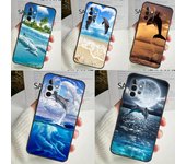 Funda con diseño de delfín para Samsung Galaxy A54, A34, A14, A13, A33, A53, A12, A32, A52, A71, A51, A15, A25, A35 y A55 Samsung A33 5G