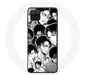 Coque Samsung Galaxy A12 Attaque des Titans Manga Levi Ackerman