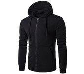 Chaquetas con capucha y cremallera de polar para hombre, chaquetas con capucha de manga larga de color sólido para hombre, abrigo tipo cárdigan, sudadera informal, ropa M azul claro
