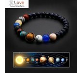 Pulsera del Sistema Solar del Universo para mujer, pulsera de piedra natural con ocho planetas, regalo para el mejor amigo, regalo para ella, My8 Man Size