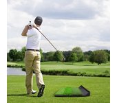Tapete de práctica de golf con bandeja para pelotas de golf para entrenamiento en interiores y exteriores PM115