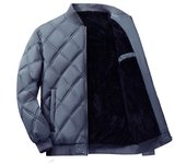 Chaqueta vaquera de invierno vintage para hombre, cálida, acolchada, con forro y cremallera 6XL negro