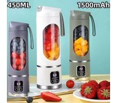 Exprimidor eléctrico mini de hielo picado con carga doméstica, potente motor de 450 ml, gran capacidad, pantalla digital, vaso para jugo, novedad de 2024