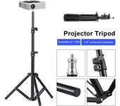 Soporte Universal para trípode para proyector, soporte estirable para proyector, soporte portátil de aleación de aluminio 14 negro