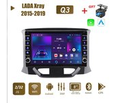 icreative Radio estéreo para coche Android 2 Din para LADA Xray 2015-2019 con botón, navegación GPS, reproductor de vídeo Multimedia Carplay 2 + 32GB 1+16GB