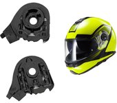 1 par de viseras para casco de motocicleta, placa base de engranaje de protección, soporte de lente para FF325 370 386 394, base de fijación de lente de casco