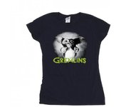 Gremlins Camiseta de algodón verde asustada para mujer/señoras L azul marino