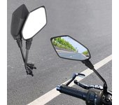 Espejo retrovisor para motocicleta, 2 unidades, para bicicleta eléctrica, convexo, trasero, 8 mm y 10 mm, fibra de carbono.