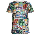 Camiseta de Minecraft para niños/niños Overworld 11-12 negro
