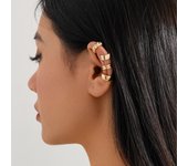 Juego de pendientes de aleación con diseño geométrico retro - Diseño irregular europeo y americano 5691 oro