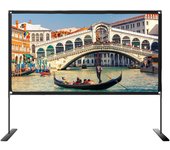 100 pulgadas 16:9 Pantalla de proyector Soporte para exteriores Pantalla de proyección Pantalla de proyección plegable Inicio