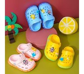 Zapatillas de moda para niños y niñas, zapatos de dibujos animados, chanclas de verano para niños pequeños, zapatillas de interior para bebé, zapatillas de playa para nadar para niños 18 amarillo