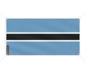 Bannière Drapeau du Botswana - PIXELFORMA - 110x220cm - Poliéster duradero - 6 œillets renforcés