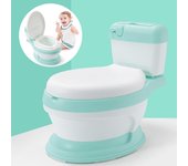 Taburete 3 en 1 con asiento de entrenamiento para el baño para niños pequeños con protector contra salpicaduras para niños pequeños color rosa