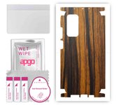 apgo Protective Skin Sticker for the back+sides compatible with Xiaomi Mi 10T Pro 5G, Full Wrap Film, Foil, Vinyl - Pattern Tigerwood