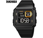 Reloj electrónico deportivo cuadrado multifuncional Skmei Moment Beauty, reloj deportivo para actividades al aire libre para estudiantes masculinos. blanco