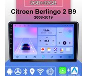 Radio para coche con Android Carplay para Citroen Berlingo 2 B9 2008-2019, reproductor multimedia, unidad principal, navegación GPS estéreo, BT, WIFI, 2 + 32 GB 1+16GB