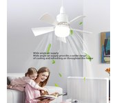 1 pieza ventilador de techo regulable de fácil instalación, con ventilador de lámpara adecuado para baño, dormitorio, cocina y balcón. 21-30W&85-265V negro