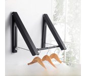 Tendedero de pared plegable y compacto de aluminio single plata