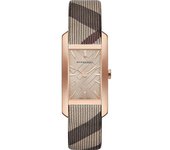 Burberry Reloj para mujer BU9408 con caja cuadrada en tono oro rosa