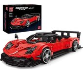MOULD KING 10041, coche técnico F1 Pagani Zonda, modelo de coche deportivo, bloques de construcción, supercoche, colección de juguetes, regalos para niños