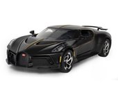 Bugatti Voz de la Noche, modelo de coche a escala 1/24, vehículos de juguete de metal fundido a presión, alta simulación, sonido y luz, colección, regalo para niños negro