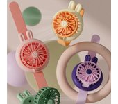 Ventilador de muñeca pequeño de dibujos animados, silencioso, con carga USB, miniventilador portátil para estudiantes, regalo, lindos ventiladores de colores, aparatos de refrigeración con iluminación