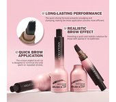 Pincel angular para cejas, resistente al agua, de larga duración, a prueba de manchas, para sumergir las cejas, con trazos de pelo, de secado rápido, para teñir las cejas de forma natural, lápiz de maquillaje para cejas E