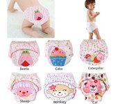 Pañales de algodón para niñas, pantalones de entrenamiento, pañales lavables reutilizables, 6 uds. S varios colores