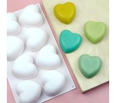 Molde de silicona para jabón con forma de corazón de amor, kit para hacer velas hechas a mano, bricolaje, jabón de chocolate, hielo, yeso, resina, decoración de pasteles, herramientas para hornear