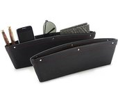 2 Set PU Leather Car Pocket Organizer Consola de asiento Gap Filler Side Storage Box Universal