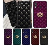 Funda con textura acolchada y diseño de sofá con corona para Huawei P40 Lite, P20, P50, P30 Pro, P Smart Z 2019, Nova 5T y Honor 50. Huawei P20