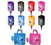 Bolso de compras de gran capacidad, bolso floral plegable, bolsa de almacenamiento de comestibles azul zafiro