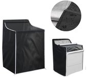 Funda para lavadora, cubierta antipolvo, tela Oxford, Protector Universal para lavadora de tambor completamente automático para cubiertas de secadora con cremallera negro