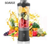 Nueva licuadora portátil de 600 ml, exprimidor eléctrico de frutas, mezclador de 4000 mAh, recargable por USB, mini licuadora personal, exprimidor de color blanco