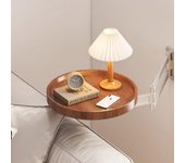 Mesa de pared plegable, pequeña mesa redonda de té, sala de estar, dormitorio flotante creativo, mesita de noche, armarios de almacenamiento blanco