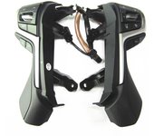 Ruili44 Volante multifunción Bluetooth teléfono control de música LH + RH para Toyota Land Cruiser Prado 200 FJ200 LC200 Black Button