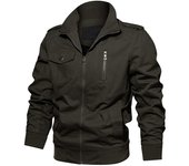 Chaqueta táctica militar Hombres Algodón Casual Slim Bomber Coat M