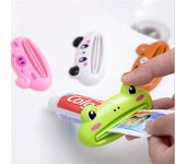 1 exprimidor de pasta de dientes de dibujos animados, exprimidor de tubos de dibujos animados, accesorios de cocina, herramienta multifuncional para baño, utensilio de cocina, herramientas útiles para el hogar color rosa