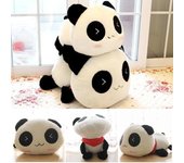 Muñeco de peluche kawaii lindo juguete animal panda gigante almohada suave relleno regalo 35 cm