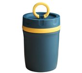 Taza de sopa antifugas para cantimplora, apta para microondas, taza de sopa, recipiente para leche y desayuno, fiambrera Simple, antiescaldado, apta para microondas azul