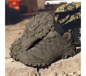 Botas tácticas de combate antideslizantes para hombre, zapatos de seguridad para el trabajo, transpirables, para fuerzas especiales, militares, para motocicleta 39 verde