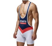 Chaleco deportivo de una pieza para hombre, pantalones para correr transpirables, ropa de levantamiento de pesas, ropa de ciclismo, ropa de lucha libre, lencería, mallas M blanco