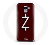 Coque pour Samsung Galaxy A8 2018 Ozark Saison 4 Logo Z Blanc Fond Rouge